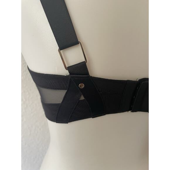 Honey Birdette Bra Indira Sheer Mesh Studded Lingerie Black FLAW - Picture 11 of 13